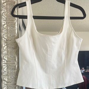 A NEW DAY Elegant Off- White Women's corset style Top-Medium